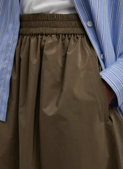 Nylon Pull On Full Skirt-Tibi Hot
