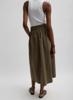 Nylon Pull On Full Skirt-Tibi Hot
