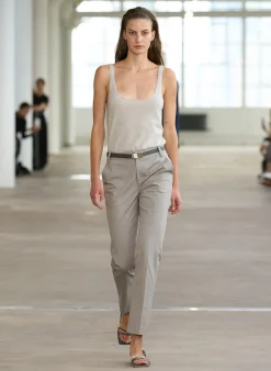 Oliver Cotton Stretch Tricotine Lennon Ankle Pant-Tibi New
