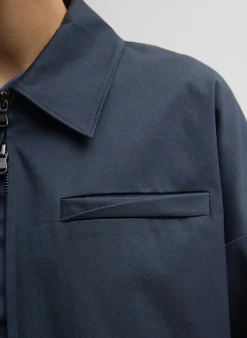 Oliver Cotton Stretch Tricotine Bomber-Tibi Online