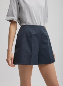 Oliver Cotton Stretch Tricotine Structured Shorts-Tibi Clearance