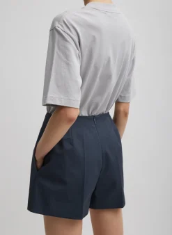 Oliver Cotton Stretch Tricotine Structured Shorts-Tibi Clearance