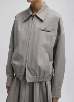 Oliver Cotton Stretch Tricotine Bomber-Tibi Hot