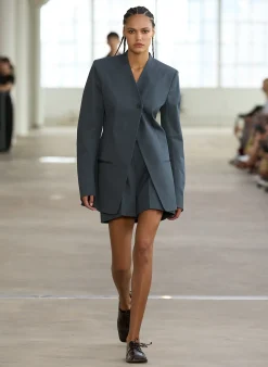 Oliver Cotton Stretch Tricotine Sculpted Blazer-Tibi Sale