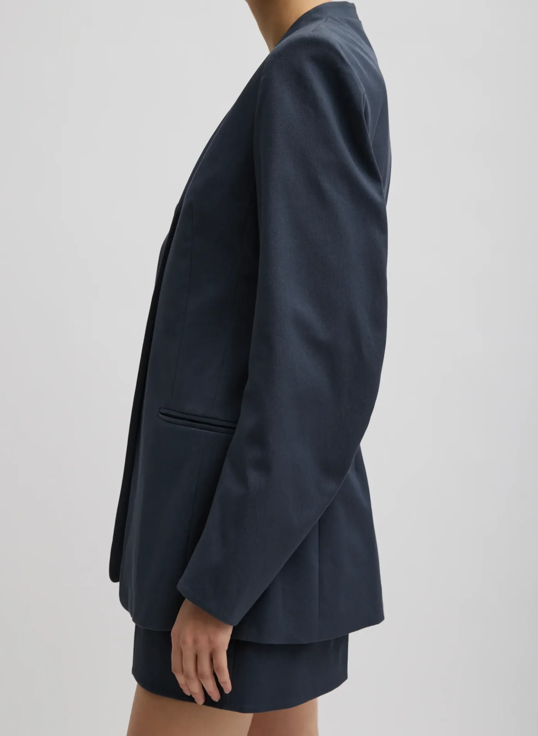 Oliver Cotton Stretch Tricotine Sculpted Blazer-Tibi Sale