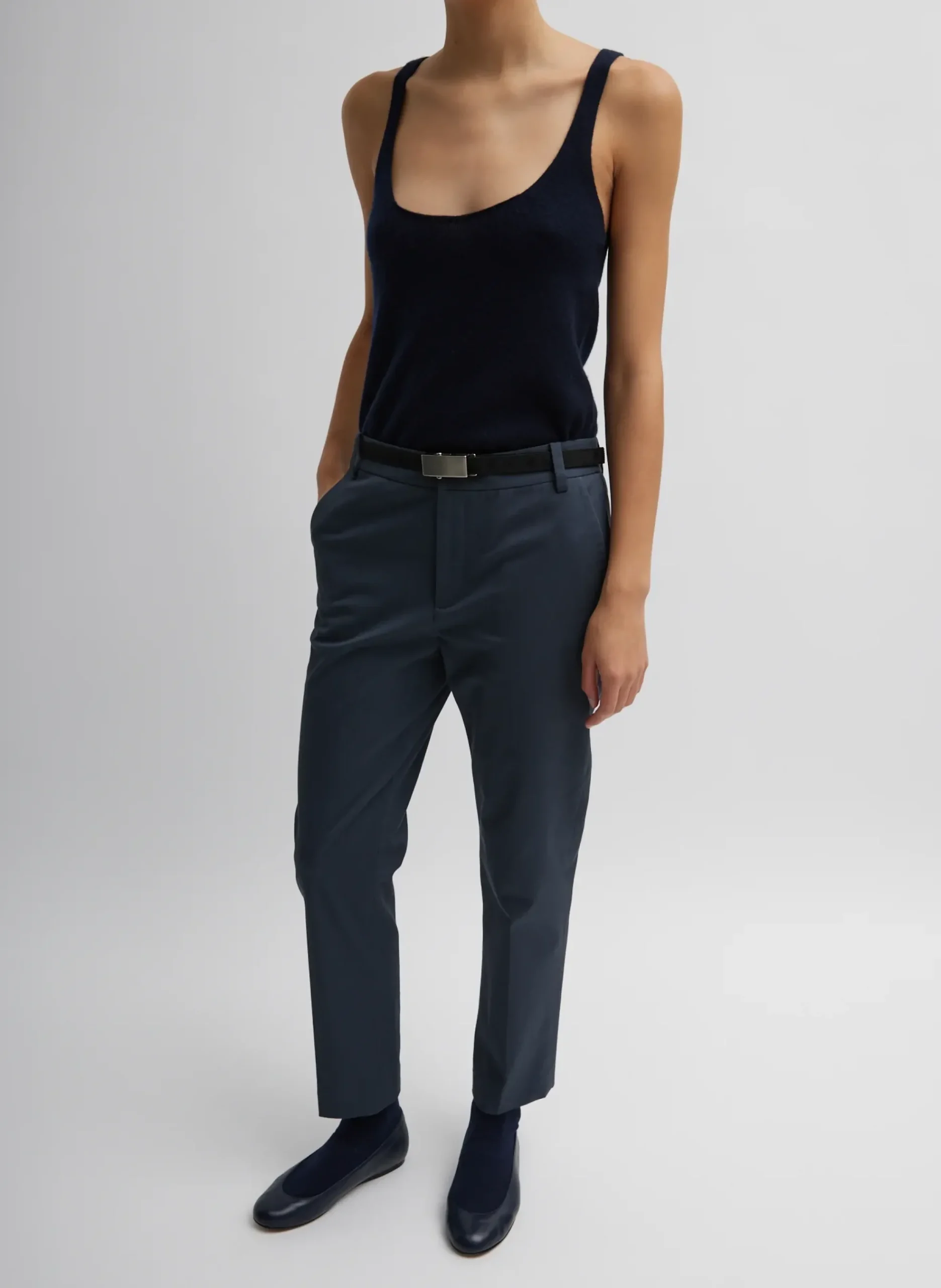 Oliver Cotton Stretch Tricotine Lennon Ankle Pant-Tibi Sale