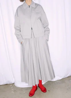 Oliver Cotton Stretch Tricotine Pintucked Skirt-Tibi Clearance