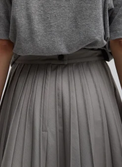 Oliver Cotton Stretch Tricotine Pintucked Skirt-Tibi Clearance