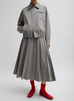 Oliver Cotton Stretch Tricotine Pintucked Skirt-Tibi Clearance