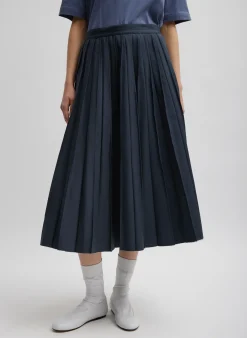 Oliver Cotton Stretch Tricotine Pintucked Skirt-Tibi Online