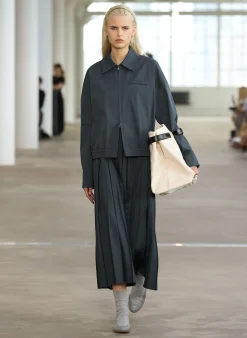 Oliver Cotton Stretch Tricotine Pintucked Skirt-Tibi Online
