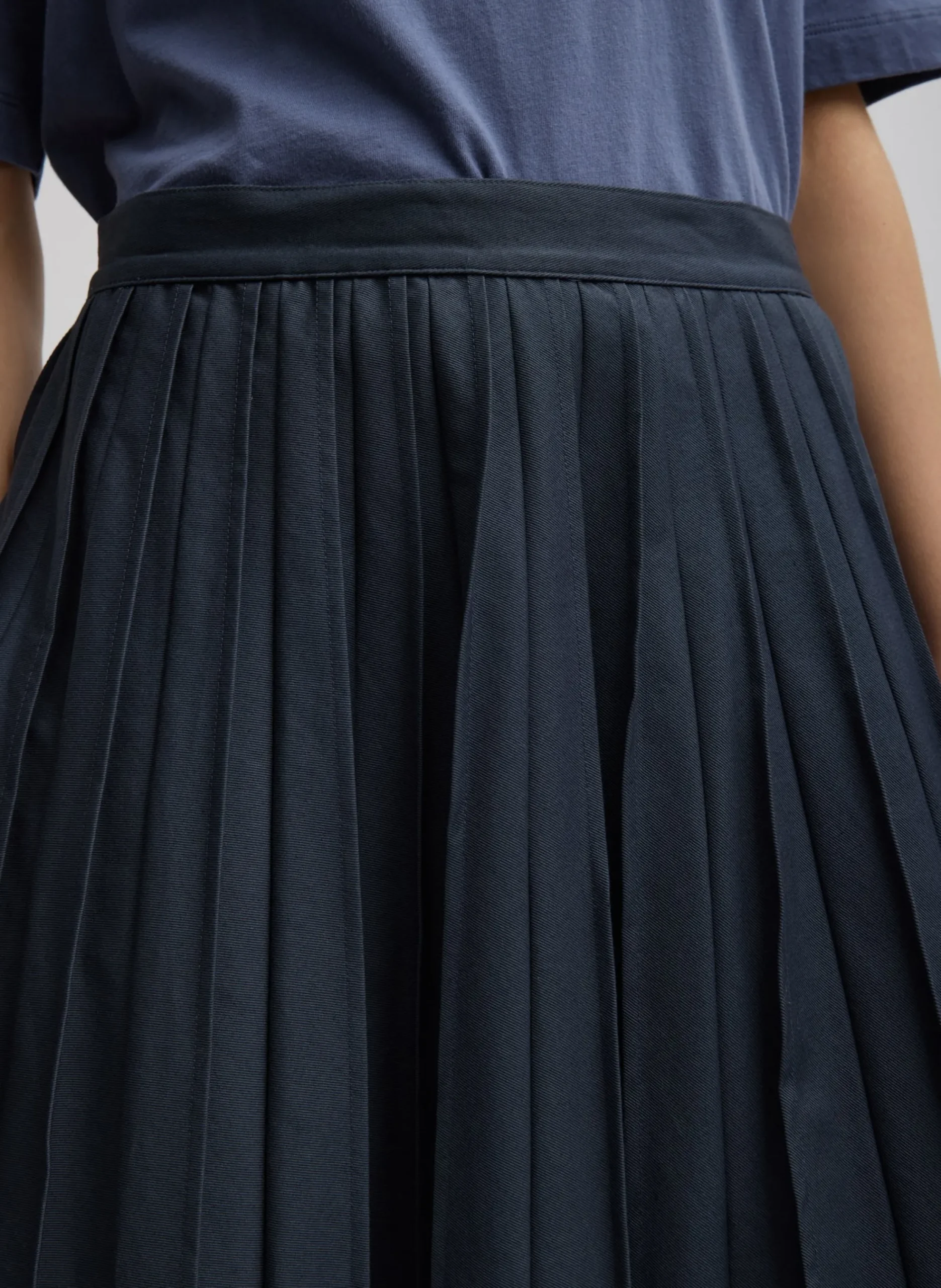Oliver Cotton Stretch Tricotine Pintucked Skirt-Tibi Online