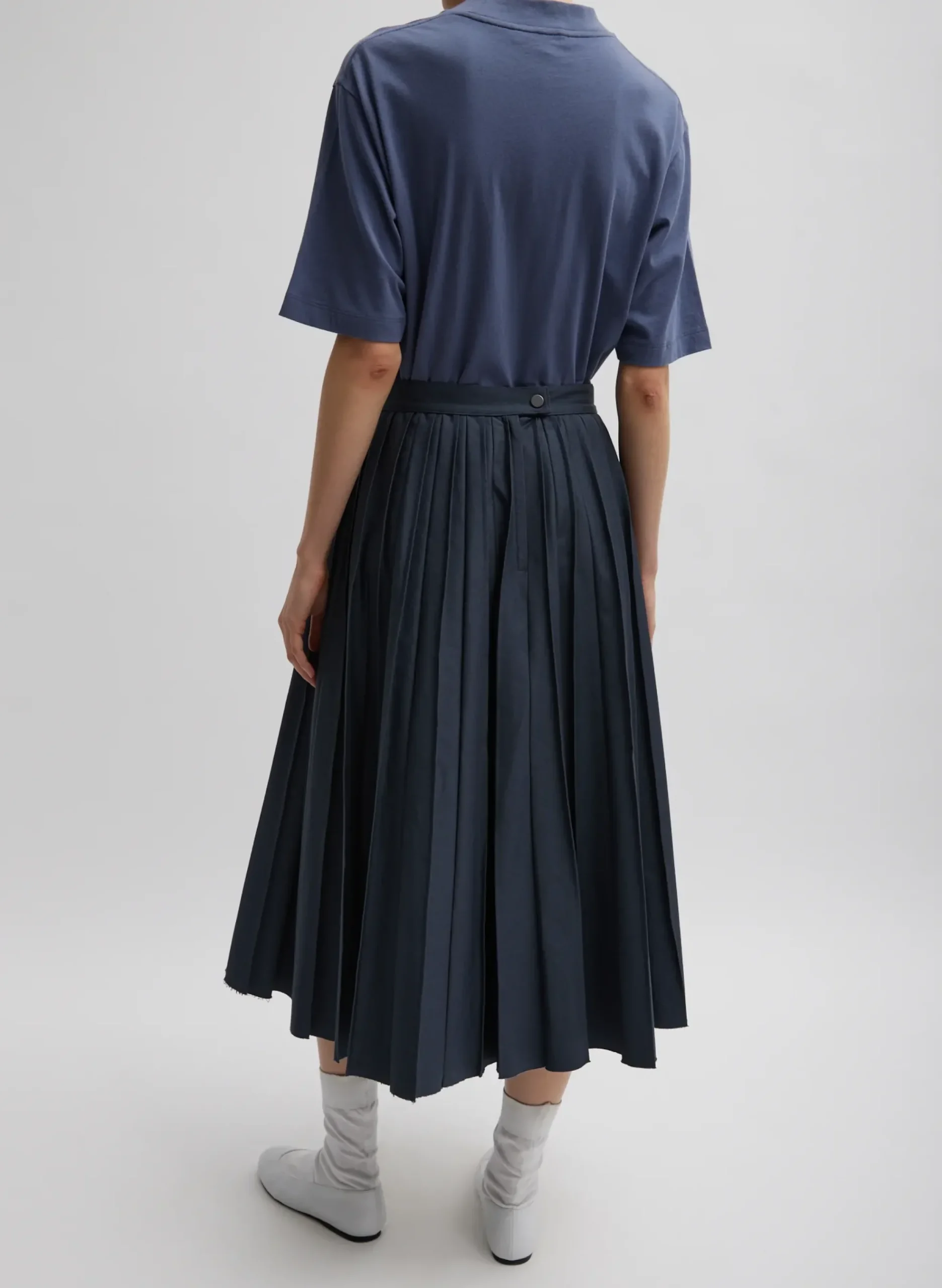 Oliver Cotton Stretch Tricotine Pintucked Skirt-Tibi Online