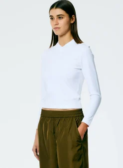 Perfect Shrunken V-Neck T-Shirt-Tibi Discount