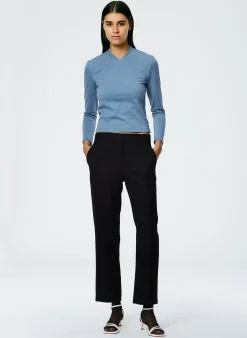 Perfect Shrunken V-Neck T-Shirt-Tibi Best