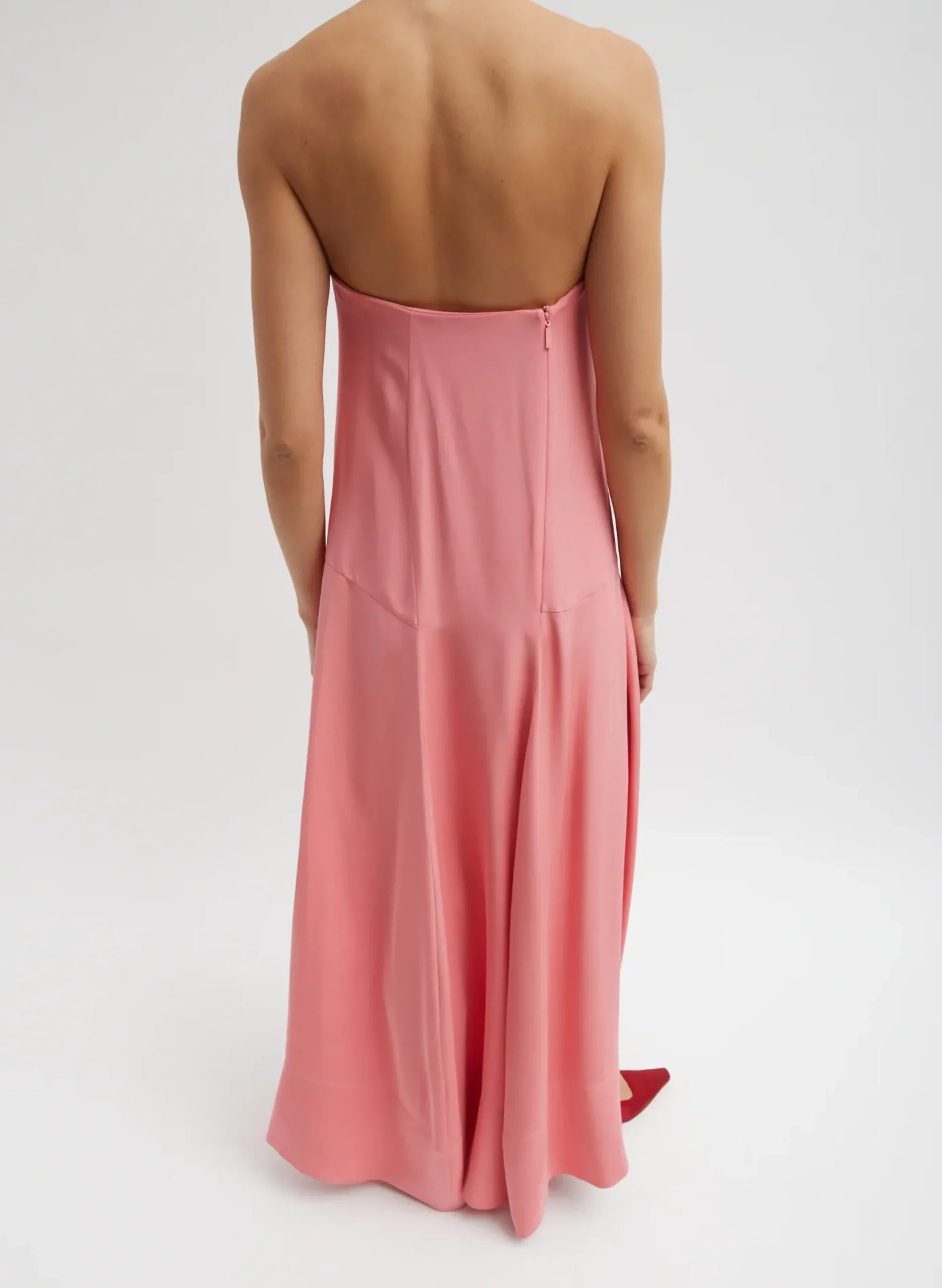 4-Ply Silk Strapless Sculpted Dress-Tibi New