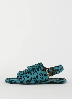 Pony Hair Calf Print Slingback Beryen Sandal-Tibi New