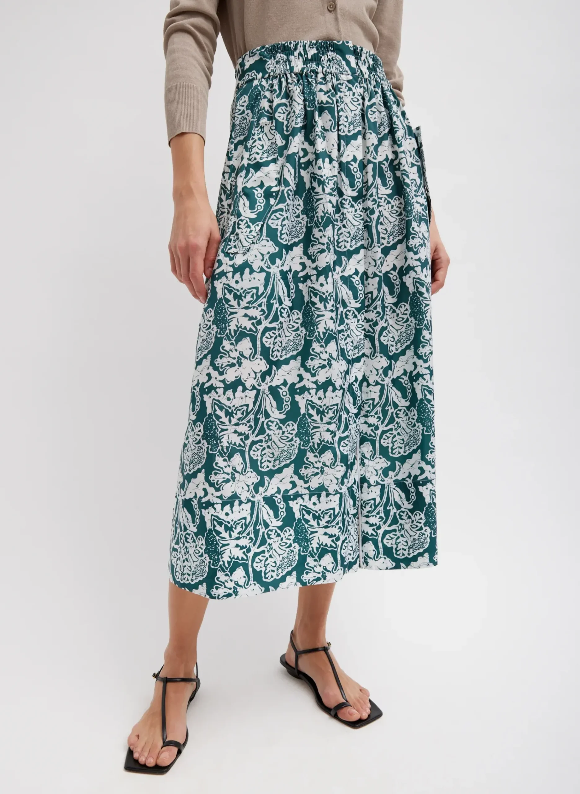 Recycled Nylon Batik Full Skirt-Tibi Sale