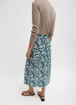 Recycled Nylon Batik Full Skirt-Tibi Sale