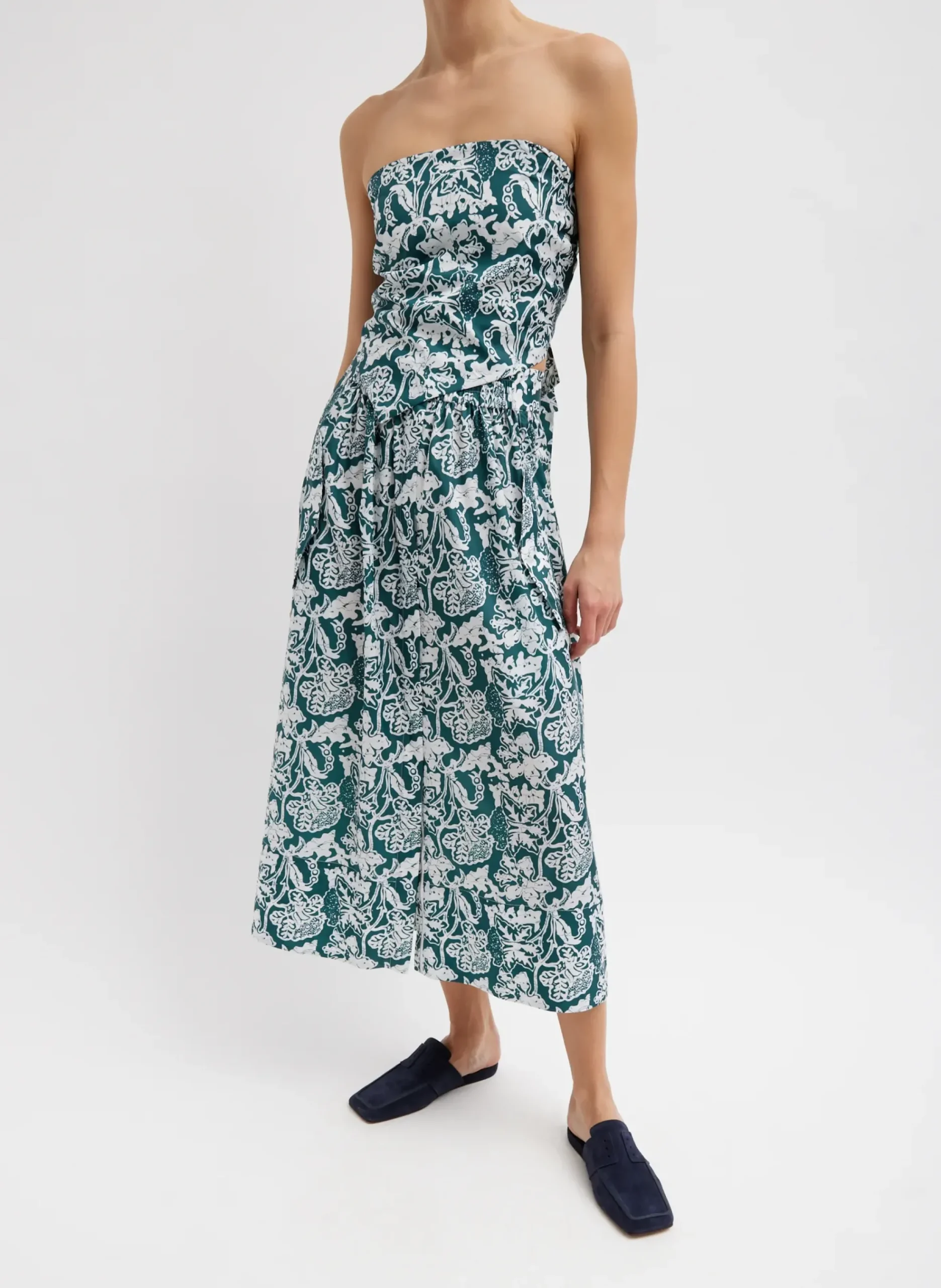 Recycled Nylon Batik Full Skirt-Tibi Sale