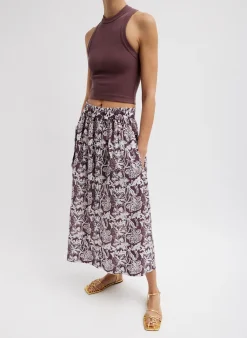 Recycled Nylon Batik Full Skirt-Tibi Hot