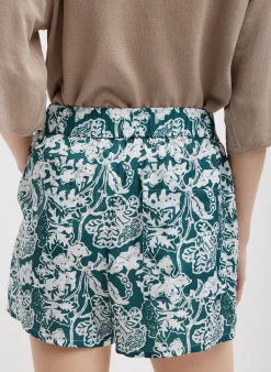 Recycled Nylon Batik Pull On Shorts-Tibi Best