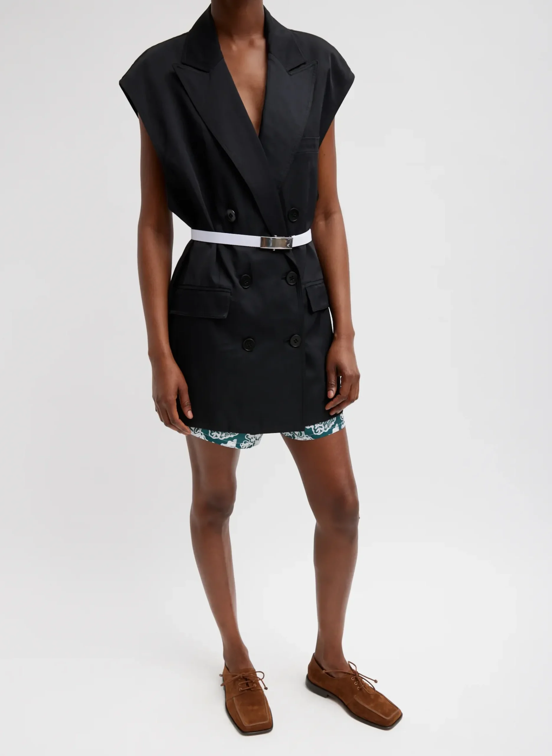 Recycled Nylon Batik Pull On Shorts-Tibi Best