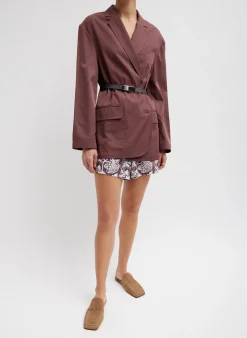 Recycled Nylon Batik Pull On Shorts-Tibi Sale