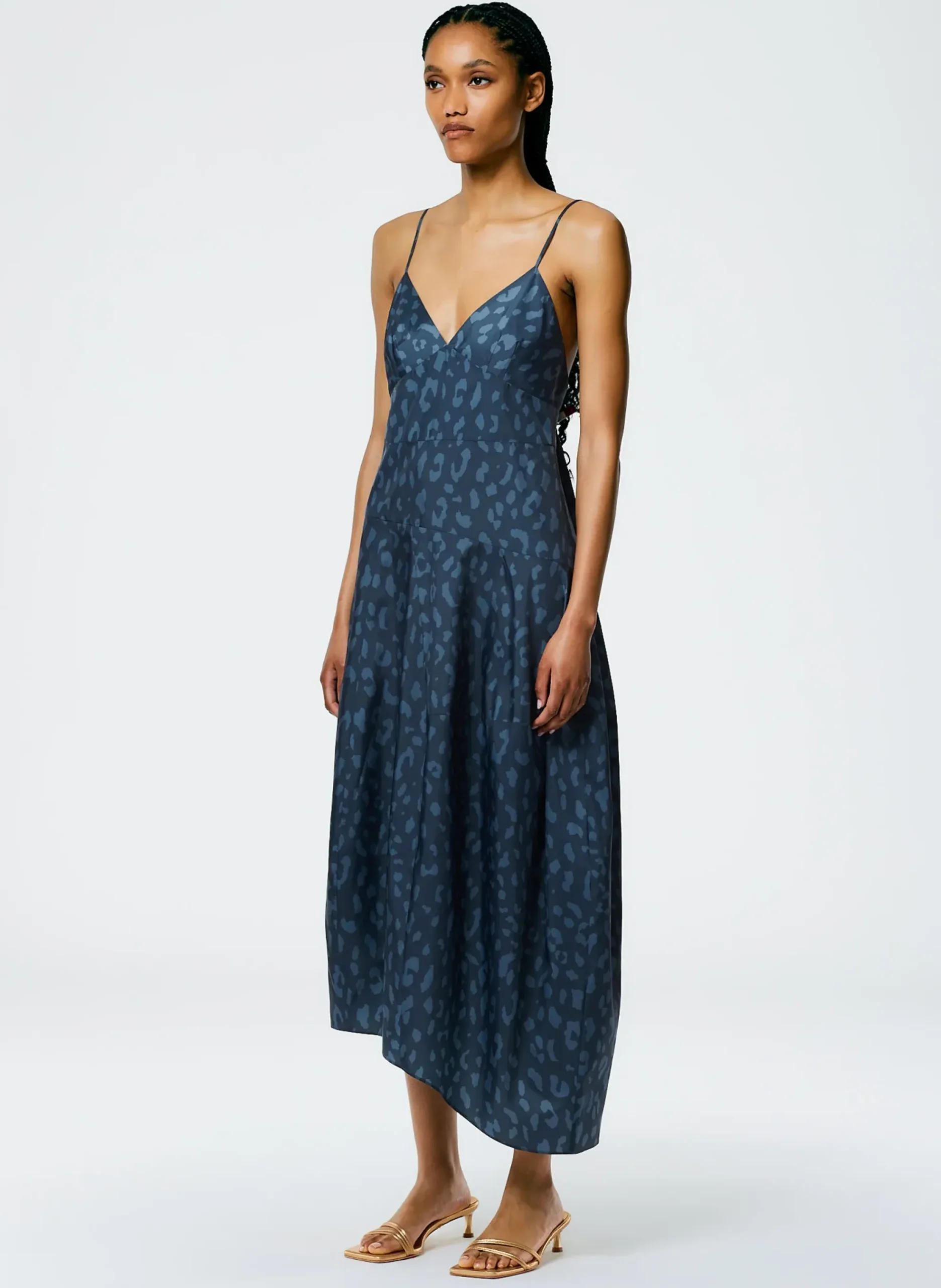 Recycled Sporty Nylon Cheetah Cami Dress-Tibi Online