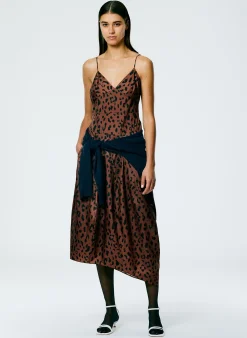 Recycled Sporty Nylon Cheetah Cami Dress-Tibi Best