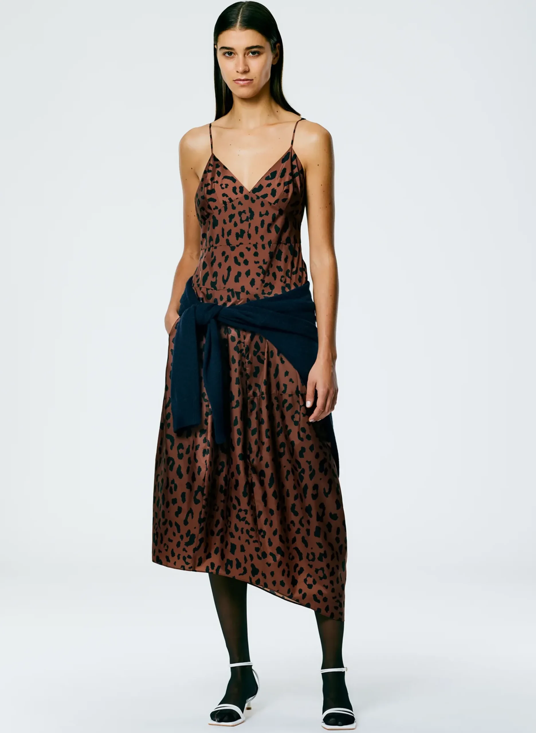 Recycled Sporty Nylon Cheetah Cami Dress-Tibi Best