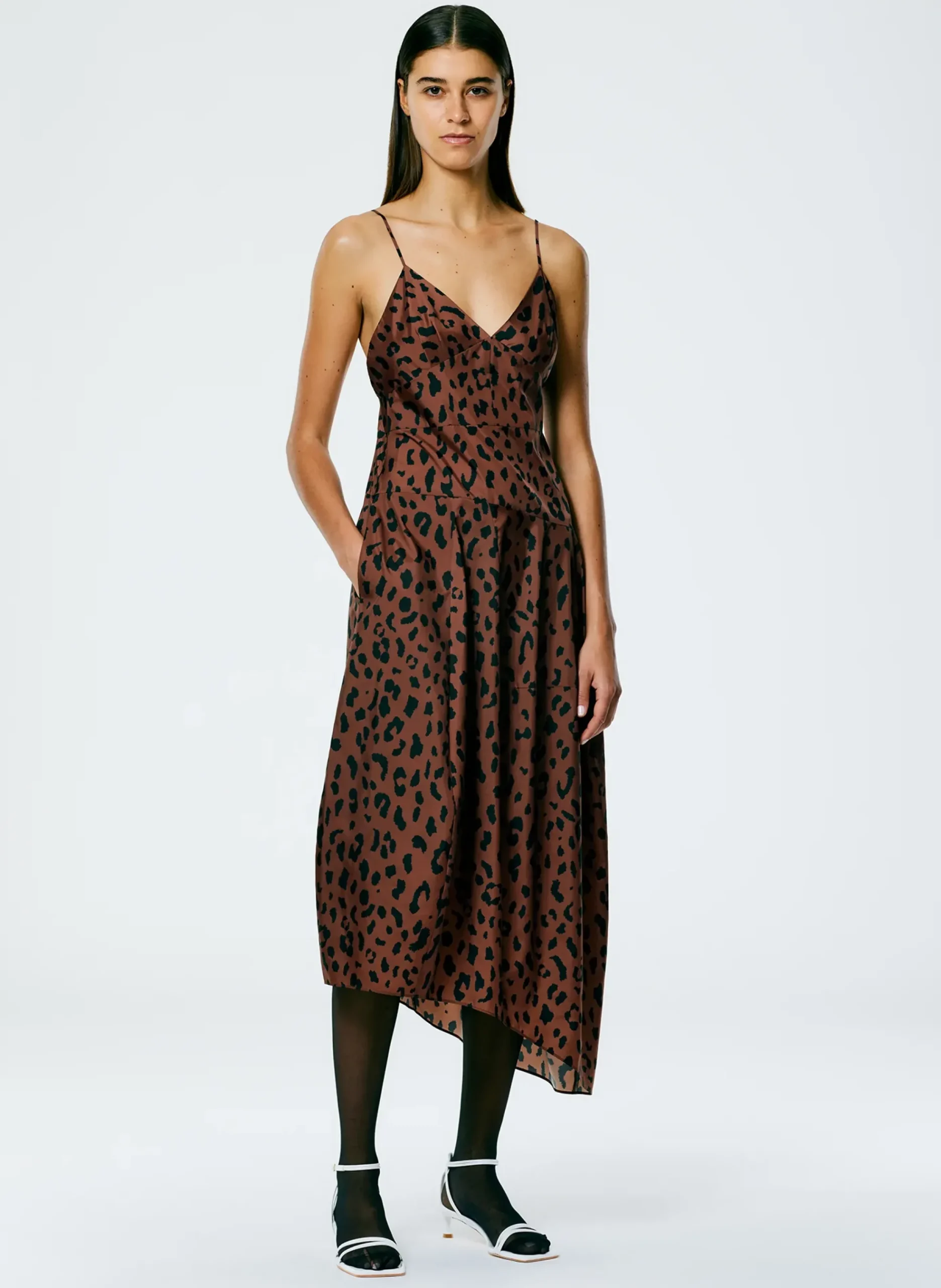 Recycled Sporty Nylon Cheetah Cami Dress-Tibi Best