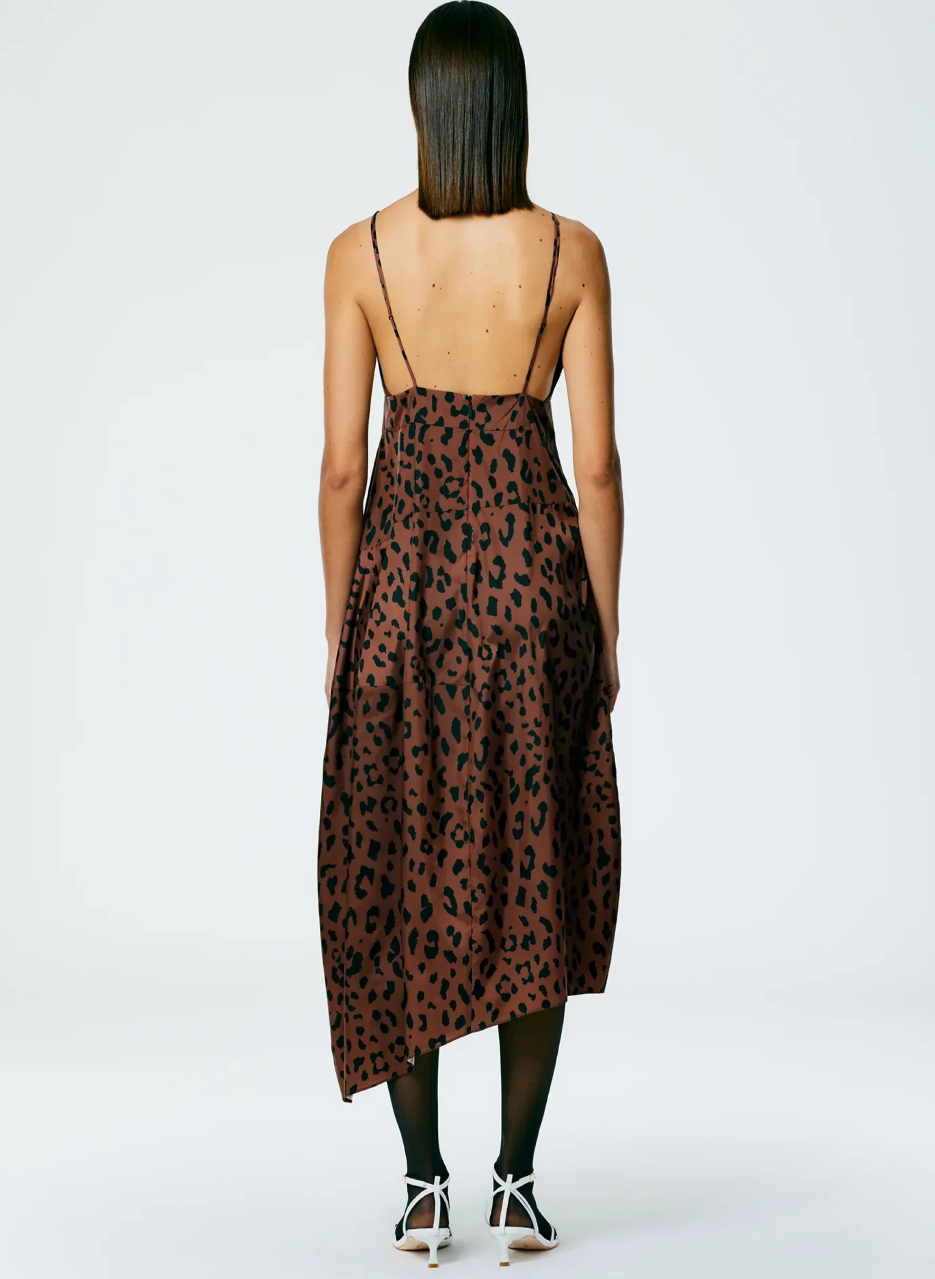 Recycled Sporty Nylon Cheetah Cami Dress-Tibi Best
