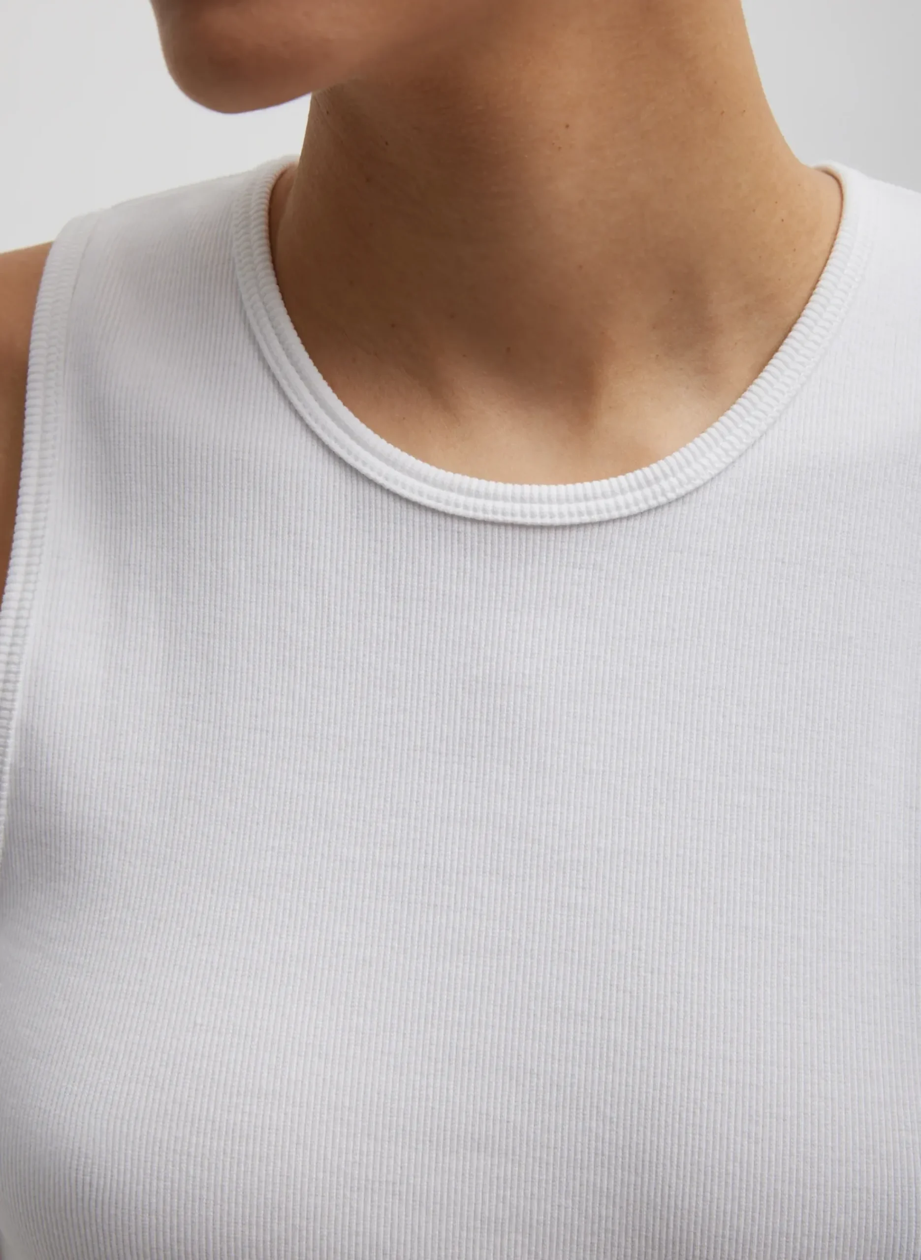 Ribbed T-Shirt Tank-Tibi Sale