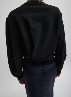 Sculpted Long Sleeve Sweatshirt-Tibi New