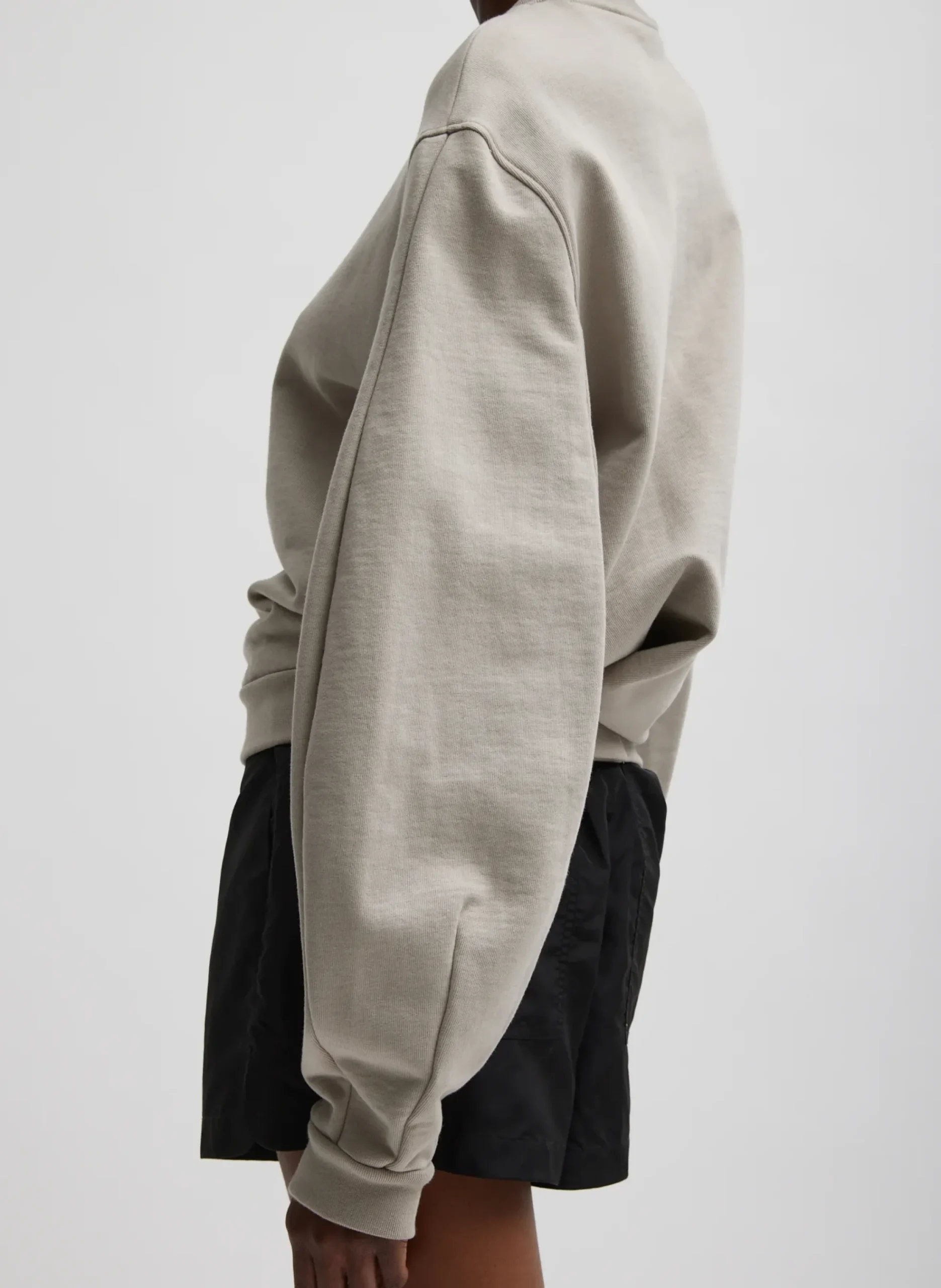 Sculpted Long Sleeve Sweatshirt-Tibi Hot