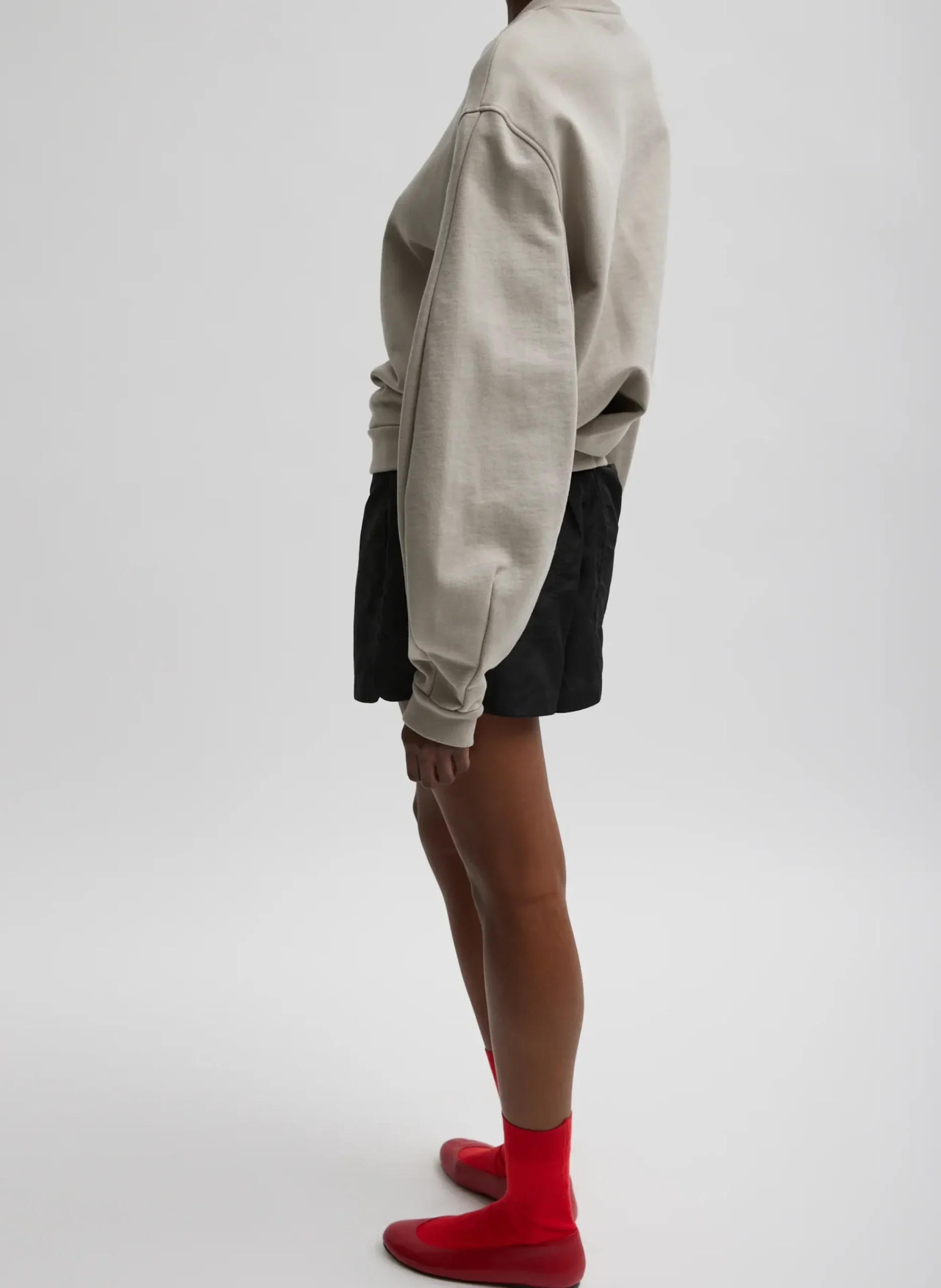 Sculpted Long Sleeve Sweatshirt-Tibi Hot