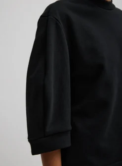 Sculpted Short Sleeve Sweatshirt-Tibi Hot