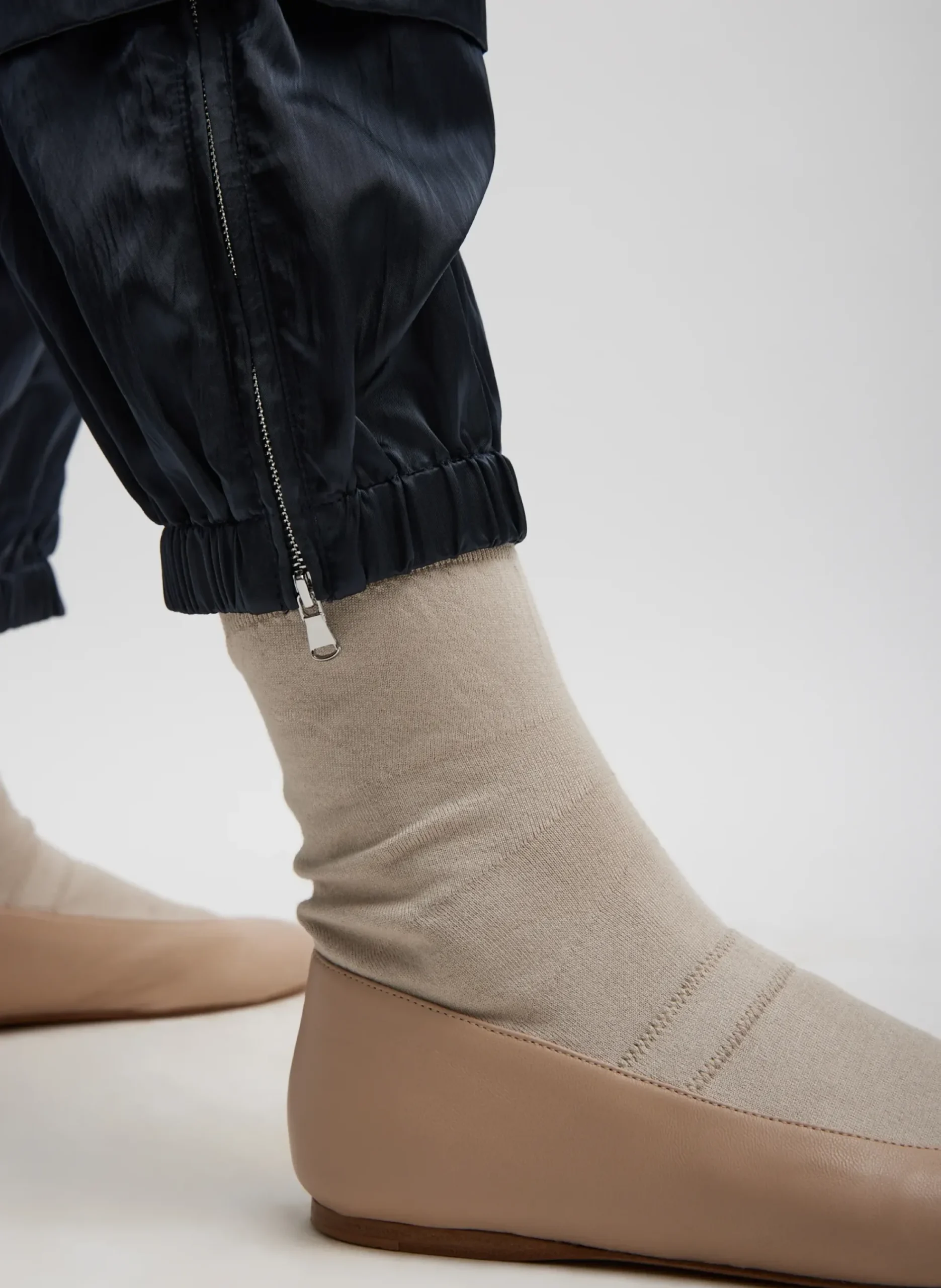 Shiny Nylon Pull On Wilt Jogger-Tibi New