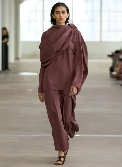 Silk Habutai Circular Top-Tibi Online