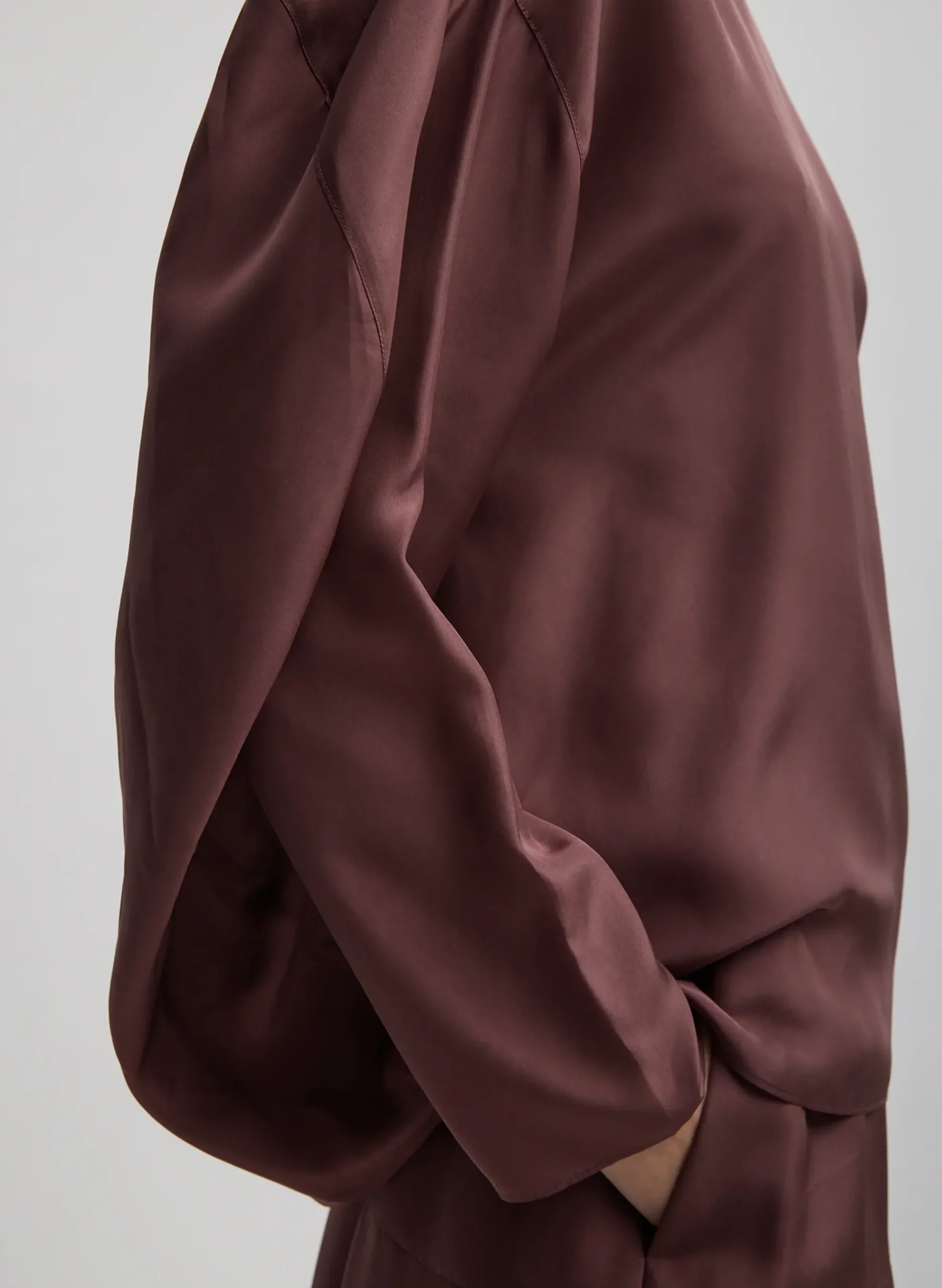 Silk Habutai Circular Top-Tibi Online