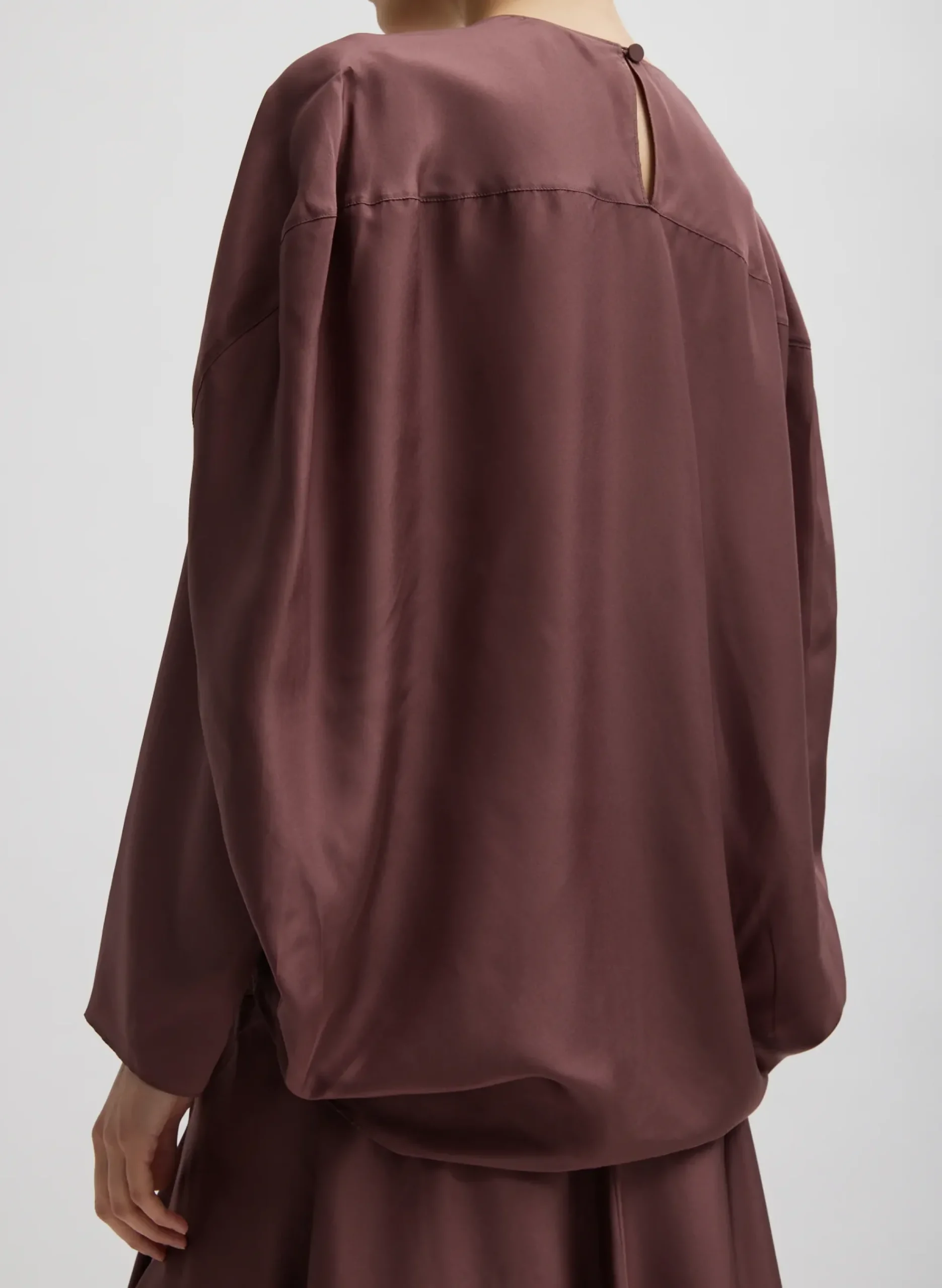 Silk Habutai Circular Top-Tibi Online