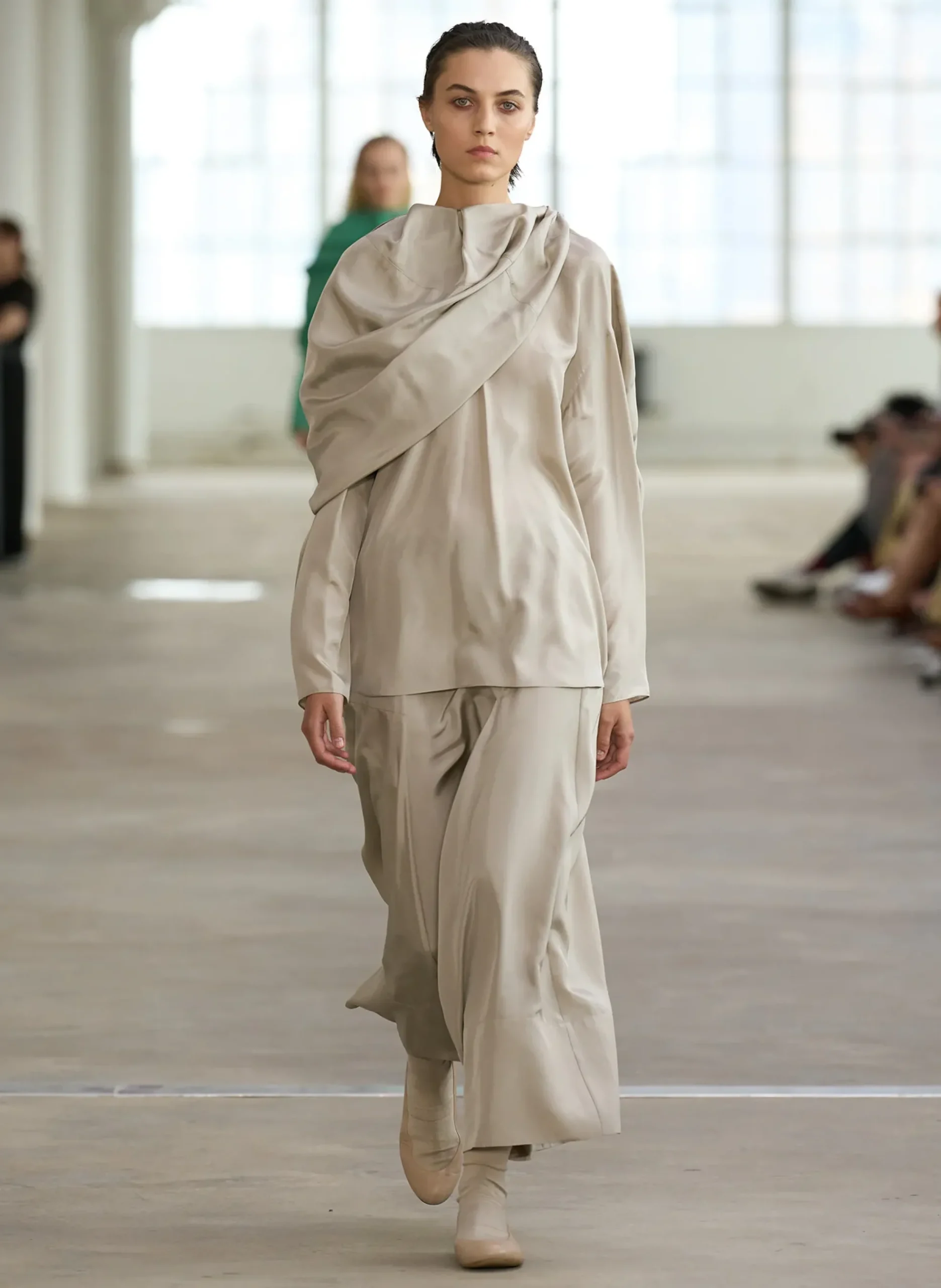 Silk Habutai Circular Top-Tibi Sale