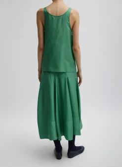 Silk Habutai Tank Top-Tibi Online