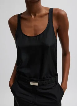 Silk Habutai Tank Top-Tibi Outlet