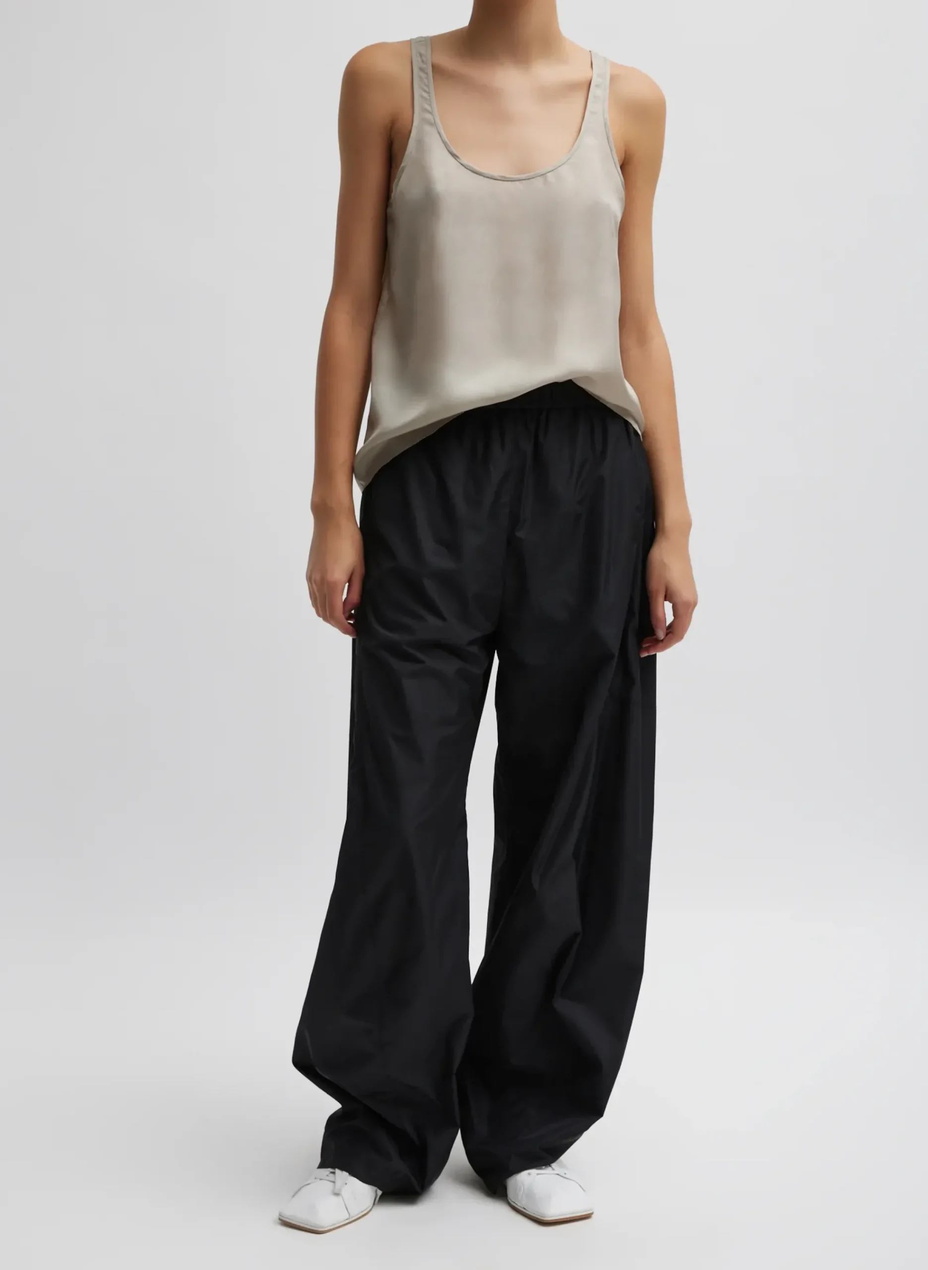 Silk Habutai Tank Top-Tibi Best