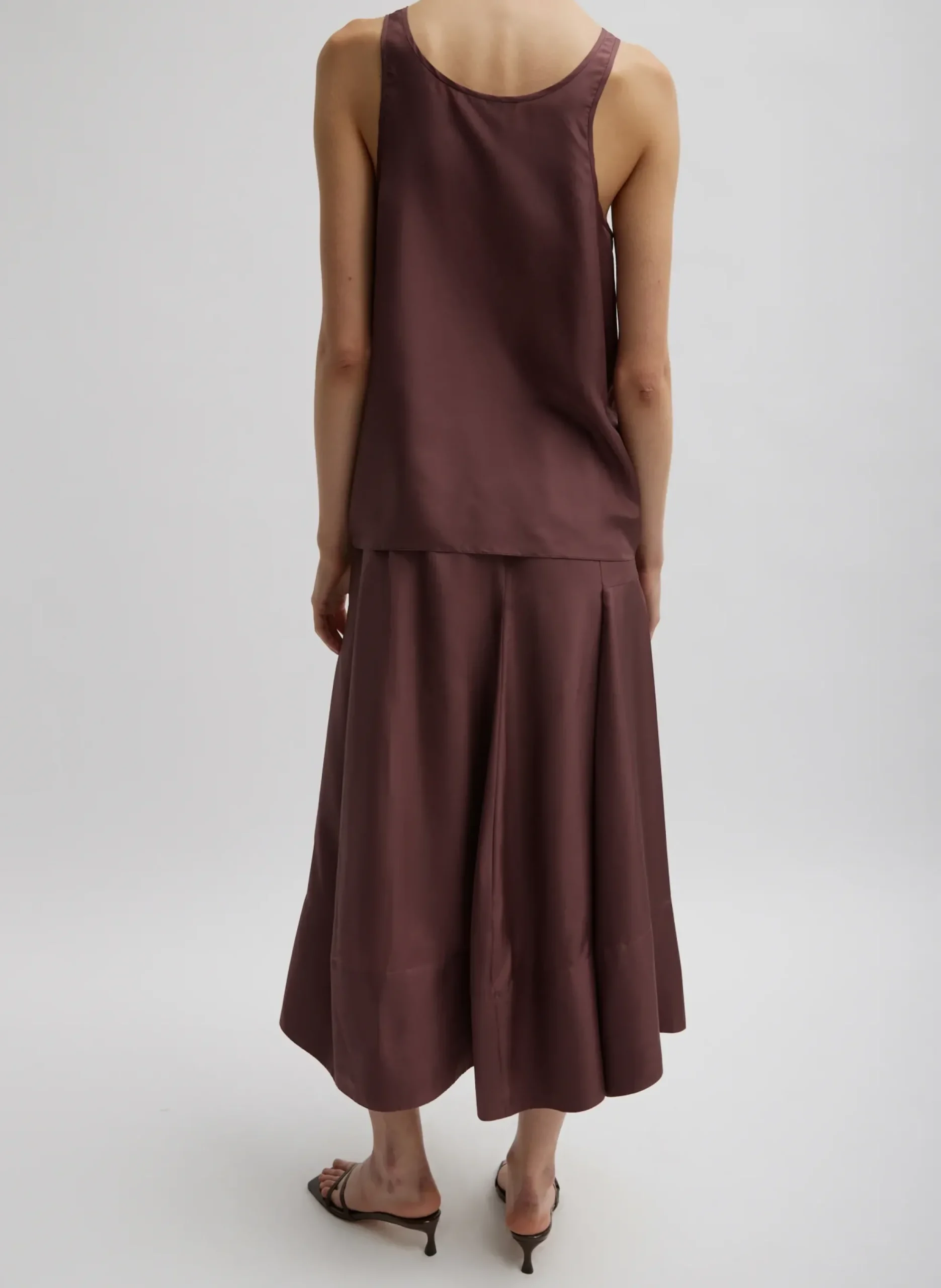 Silk Habutai Tank Top-Tibi Clearance