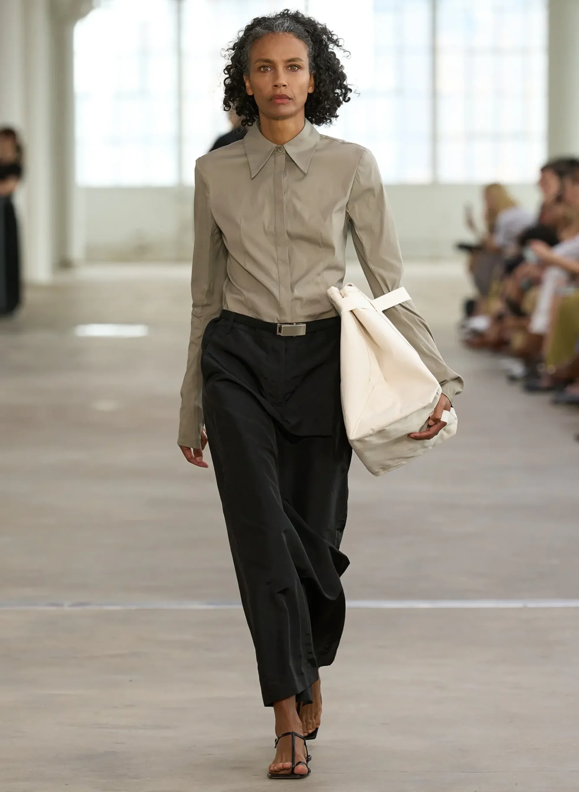 Silk Nylon Maxi Skirt-Tibi Hot