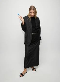 Silk Nylon Maxi Skirt-Tibi Hot