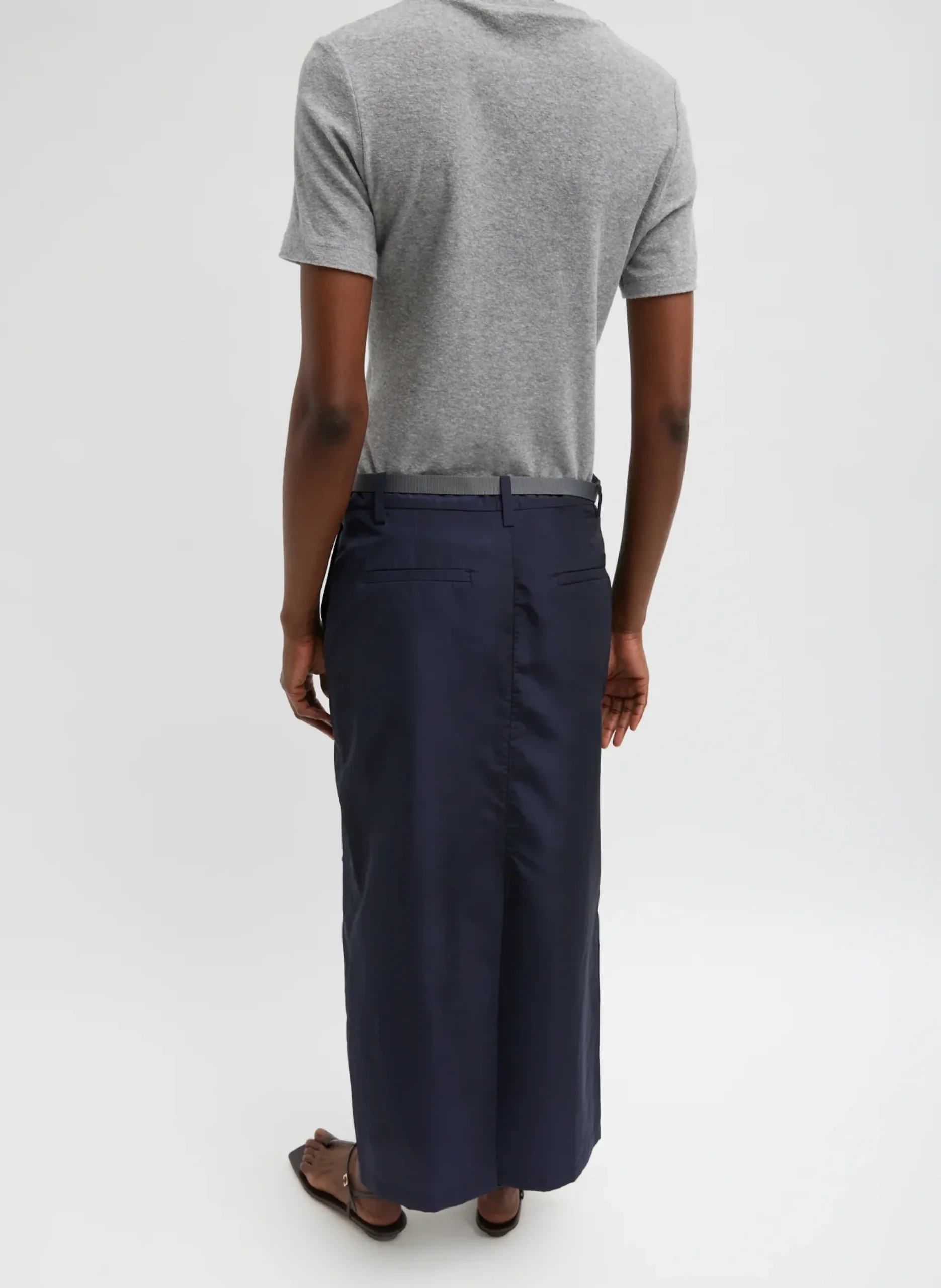 Silk Nylon Maxi Skirt-Tibi Clearance
